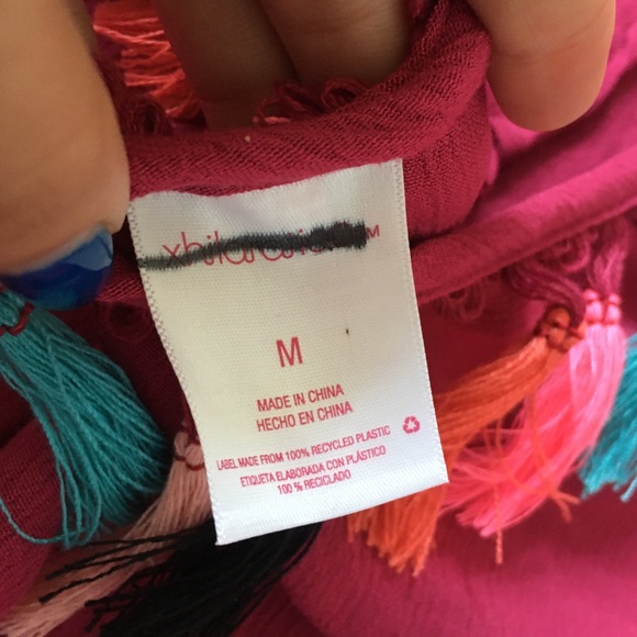 New pink fringe back swimsuit coverup NWOT - Picture 4 of 8